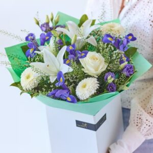 Brilliant Blue & White Bouquet