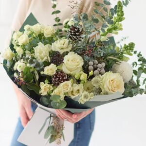 Serene Shades of Winter Bouquet